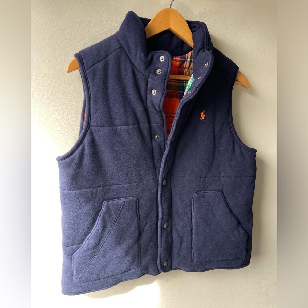 Polo boys navy puffer vest
